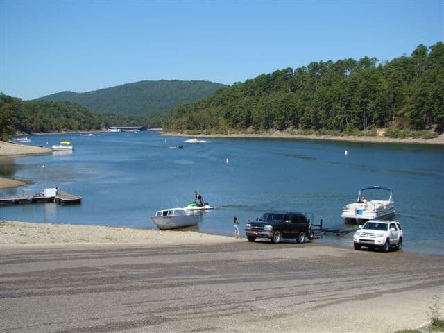 Brady Mountain and Lake Ouachita near Mount Ida Arkansas