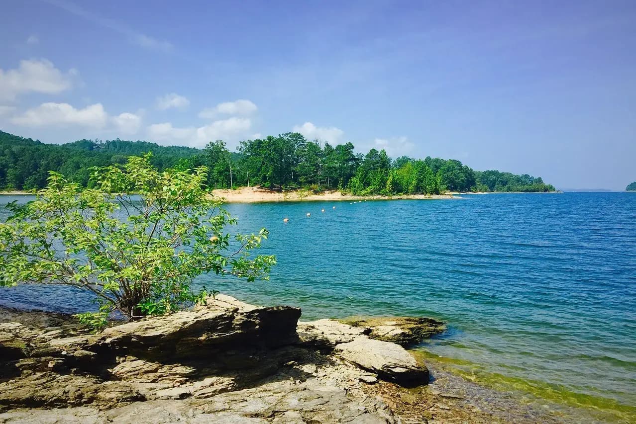 Clear Lake Ouachita water near Brady Mountain Arkansas