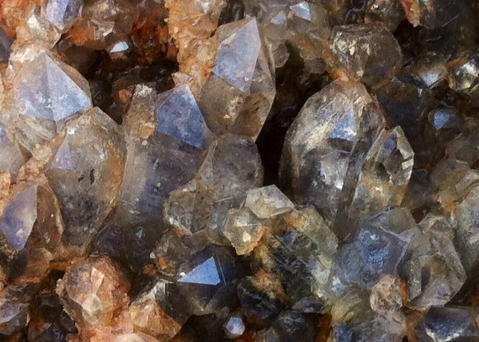 Close up of quartz crystals